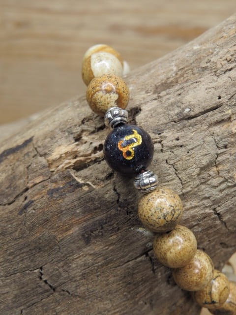 Bransoletka zodiakalna Koziorożec – jaspis Kalahari