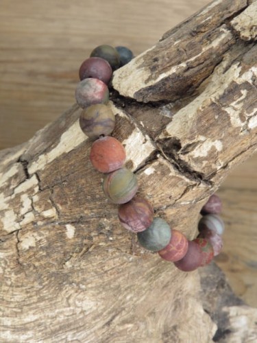 jaspis matowy - bransoletka 8mm