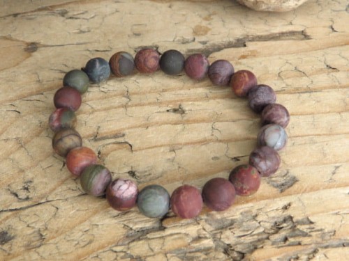 jaspis matowy - bransoletka 8mm