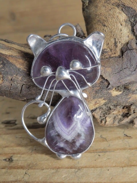 ametyst * wisior kot