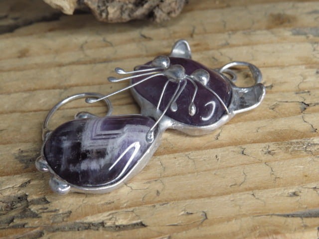 ametyst * wisior kot