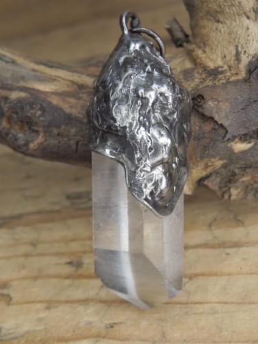 kryształ górski * artystyczny wisior amulet ochronny