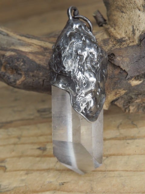 kryształ górski * artystyczny wisior amulet ochronny