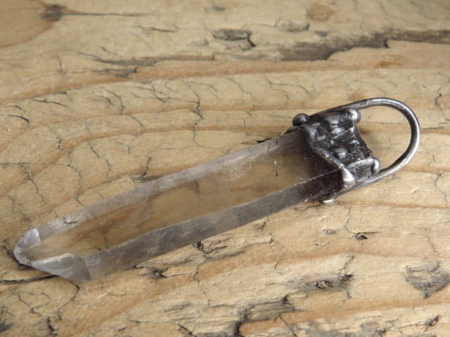 kryształ górski * artystyczny wisior amulet ochronny