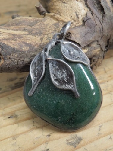 awenturyn zielony wisior artystyczny