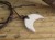 Wisior ceramiczny Lunula z ornamentem florystycznym – fioletowy amulet słowiański