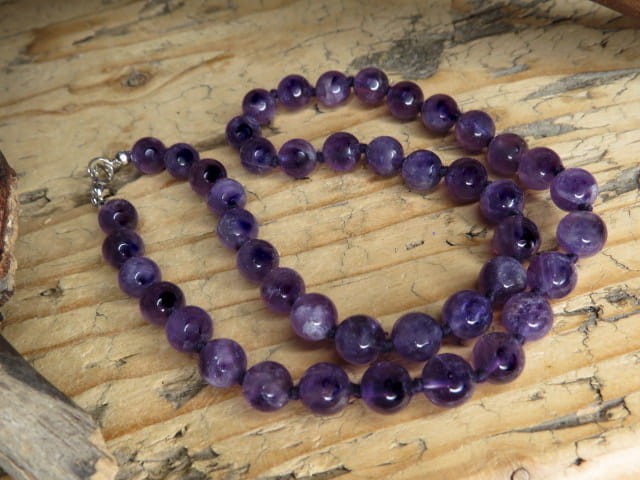 ametyst * naszyjnik * korale