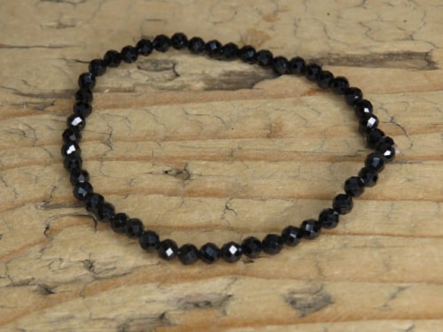 turmalin czarny * bransoletka 4mm - szlif fasetkowy