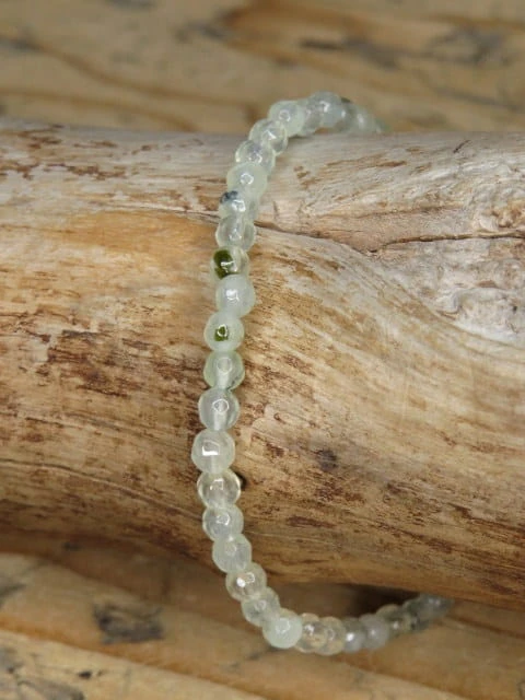 prehnit bransoletka 4mm - szlif fasetkowy