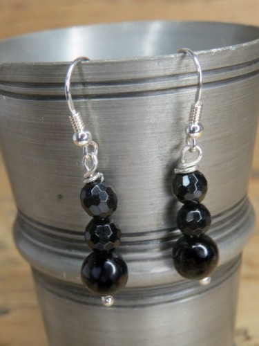 turmalin czarny * kolczyki