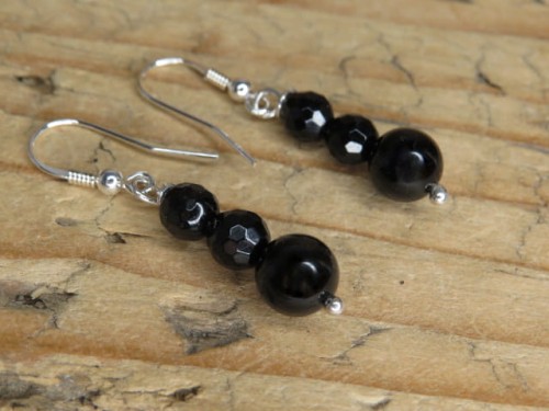 turmalin czarny * kolczyki