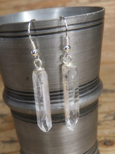 kryształ górski Polska Jegłowa * kolczyki