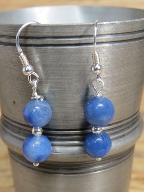 kwarc niebieski * kolczyki