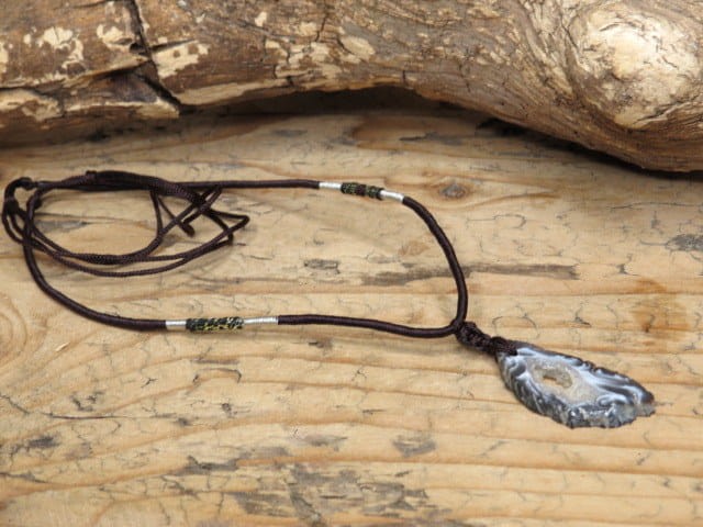 agat * amulet ogniska domowego naszyjnik etno