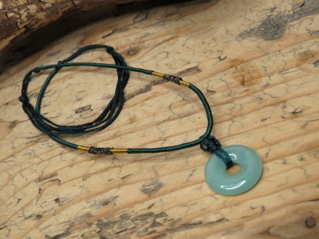 Awenturyn - amulet bogactwo i zdrowie - naszyjnik etno.