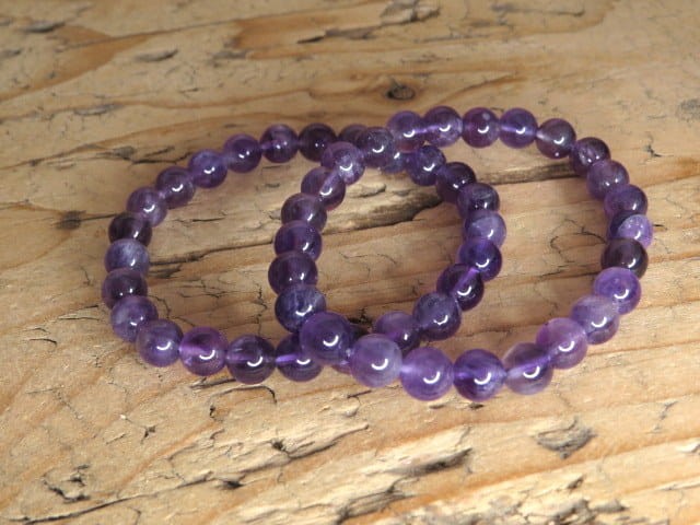 ametyst * bransoletka 8mm