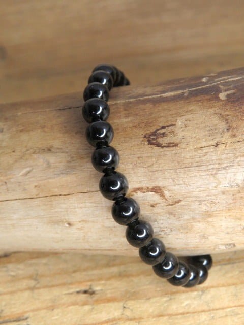 obsydian czarny * bransoletka 6mm