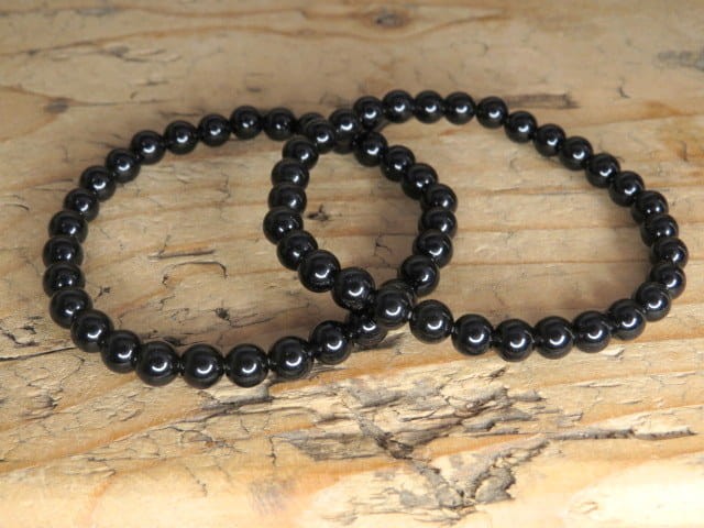 obsydian czarny * bransoletka 6mm