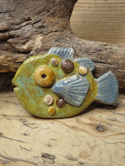 Ceramiczny magnes ryba - ceramika ręcznie robiona