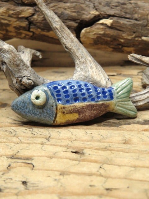 Ceramiczny magnes ryba - ceramika ręcznie robiona