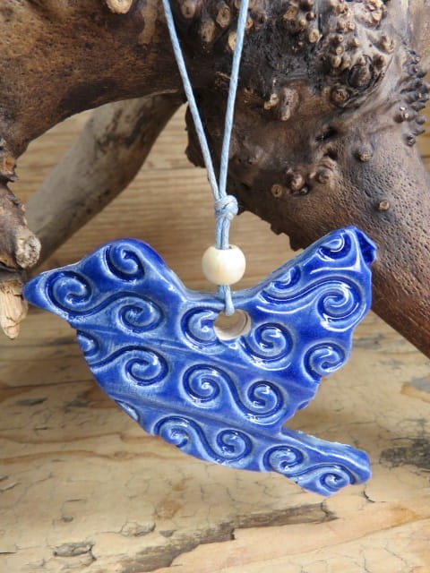 Zawieszka ptaszek – ceramika ręcznie robiona