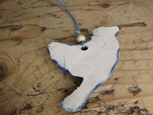 Zawieszka ptaszek – ceramika ręcznie robiona