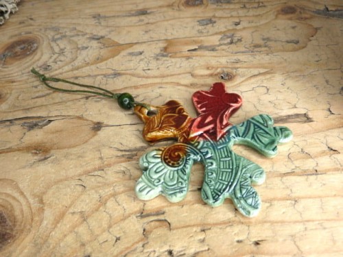 Zawieszka śnieżynka – świąteczna ceramika ręcznie robiona