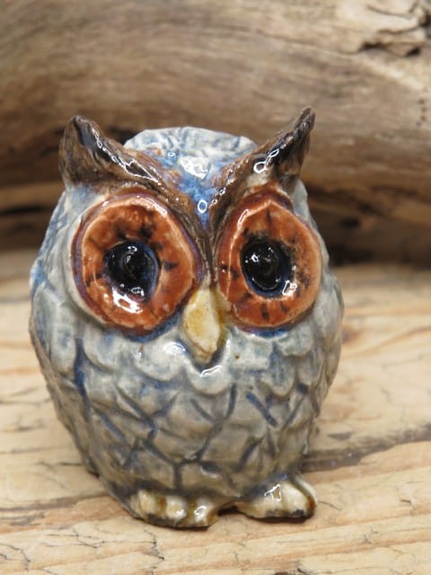 Sowa - figurka ceramiczna - ceramika ręcznie robiona