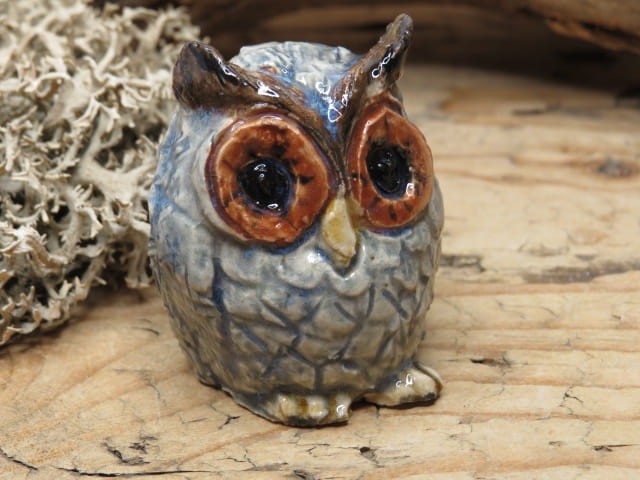 Sowa - figurka ceramiczna - ceramika ręcznie robiona
