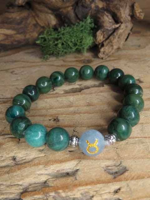 Bransoletka zodiakalna Byk – nefryt