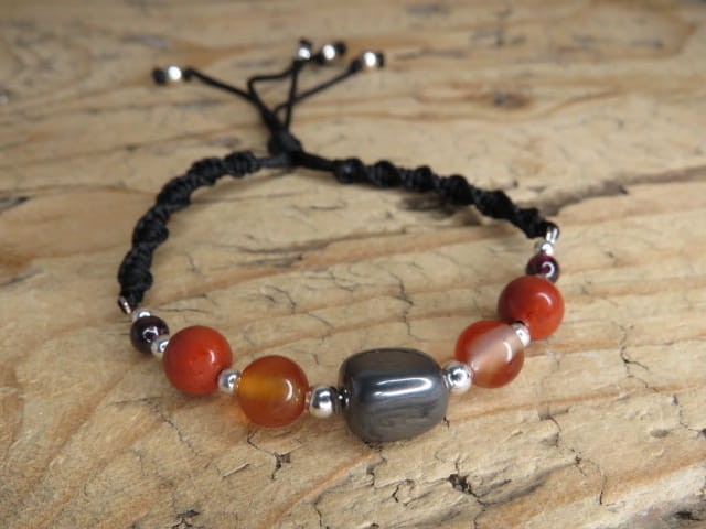 Kamienie dla znaku zodiaku Baran * bransoletka zodiakalna makrama