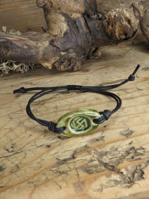 Bransoletka Strzybóg – słowiański amulet wiatru - ceramika ręcznie robiona