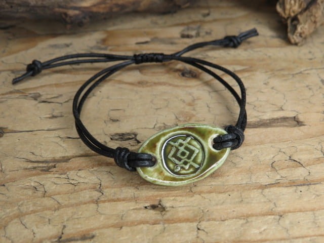 Bransoletka Kupała – słowiański amulet na Noc Kupały - ceramika ręcznie robiona