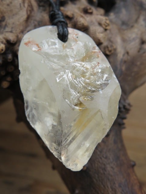 cytryn kamień bogactwa - talizman na rzemieniu