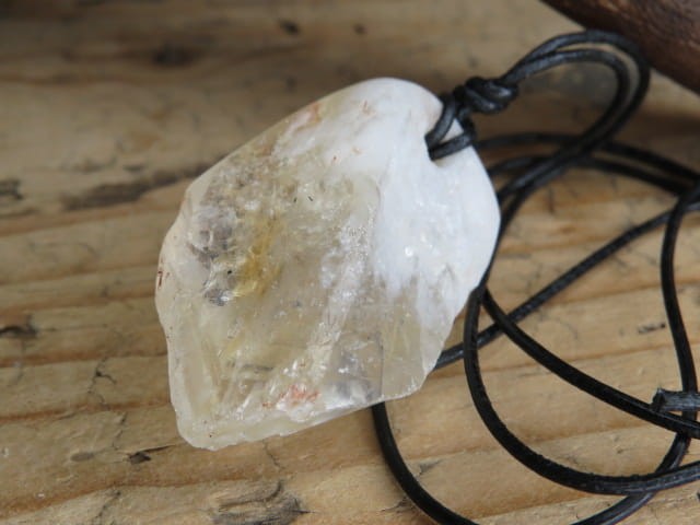 cytryn kamień bogactwa - talizman na rzemieniu