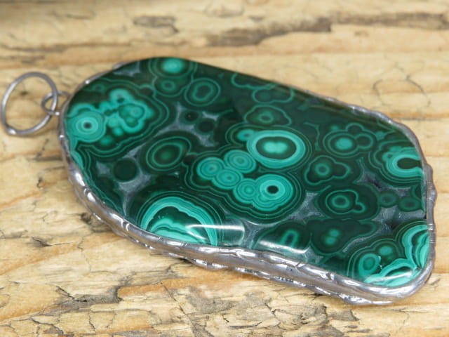 malachit * wisior dwustronny