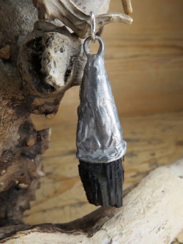 turmalin czarny szerl - wisior