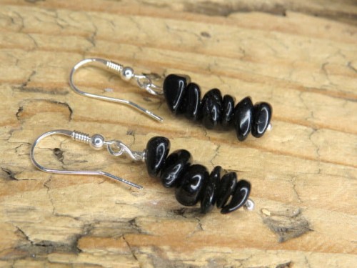 turmalin czarny * kolczyki