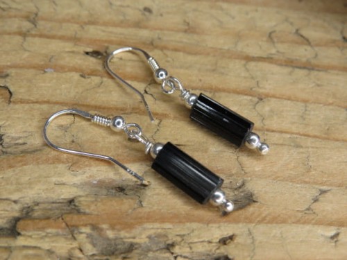 turmalin czarny * kolczyki