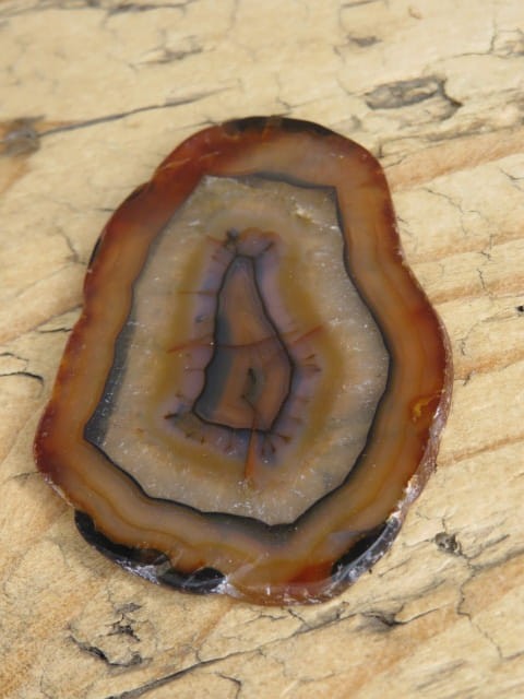 agat brązowy - plaster