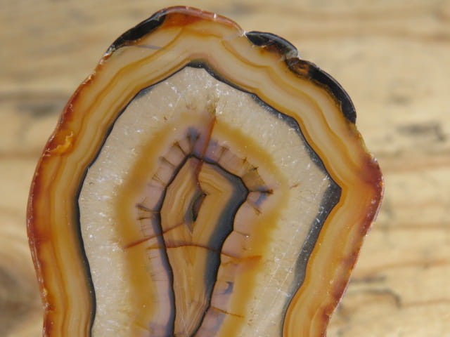 agat brązowy - plaster