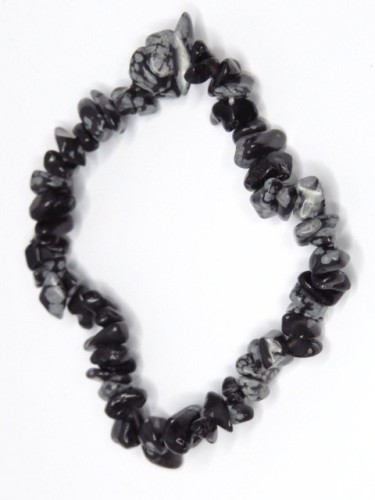 obsydian śnieżny * bransoletka 