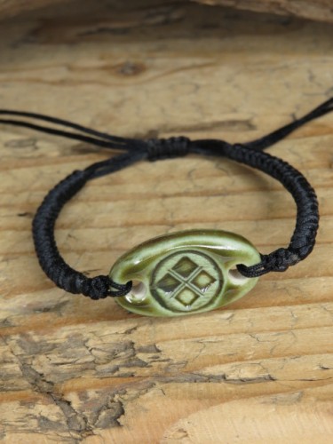 Bransoletka słowiańska Mokosz – ceramika i makrama