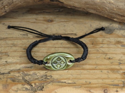 Bransoletka słowiańska Mokosz – ceramika i makrama
