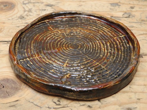 Ceramiczny talerzyk pień drzewa – rękodzieło