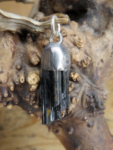 turmalin czarny szerl - wisior