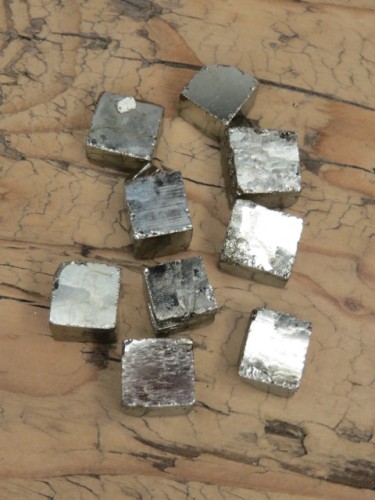 Kryształy pirytu z Hiszpanii.