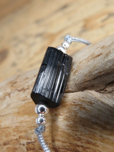 czarny turmalin - minimalistyczna bransoletka ochronna