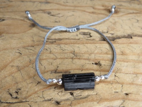 czarny turmalin - minimalistyczna bransoletka ochronna