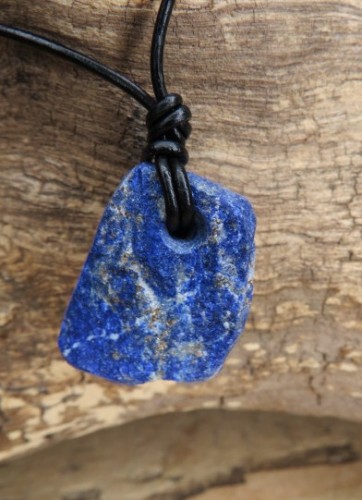 lapis lazuli * ochrona i intuicja * amulet na rzemieniu